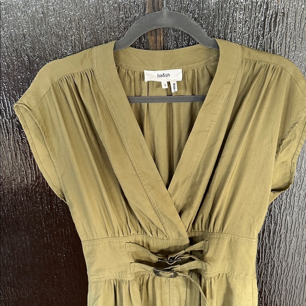 ba&sh Dove midi dress in olive green size small. - Picture 6 of 13
